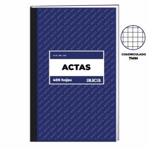 LIBRO ACTAS CUADRICULADO AUCA 400H