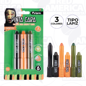 PINTA CARA AVENTURA 3 COLORES TORRE
