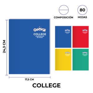 CUAD. COLLEGE COMPOSICION 80 HJS GEORGI